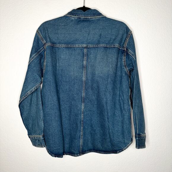 Zara Blue Denim Shirt Jacket - Picture 4 of 7